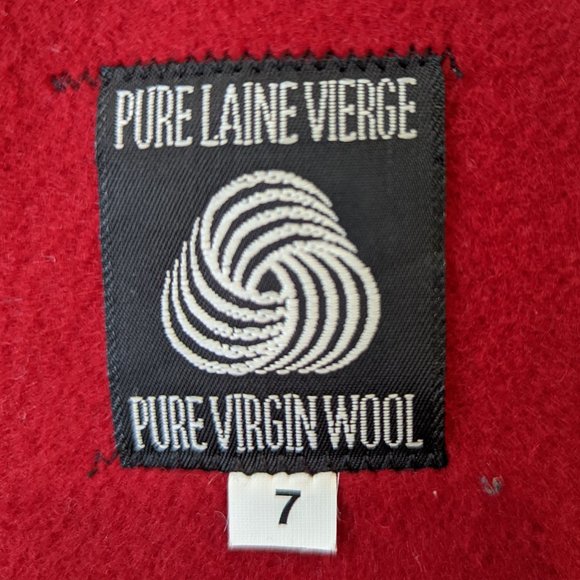 Vintage Pure Virgin Wool Long Coat size L - Picture 7 of 8